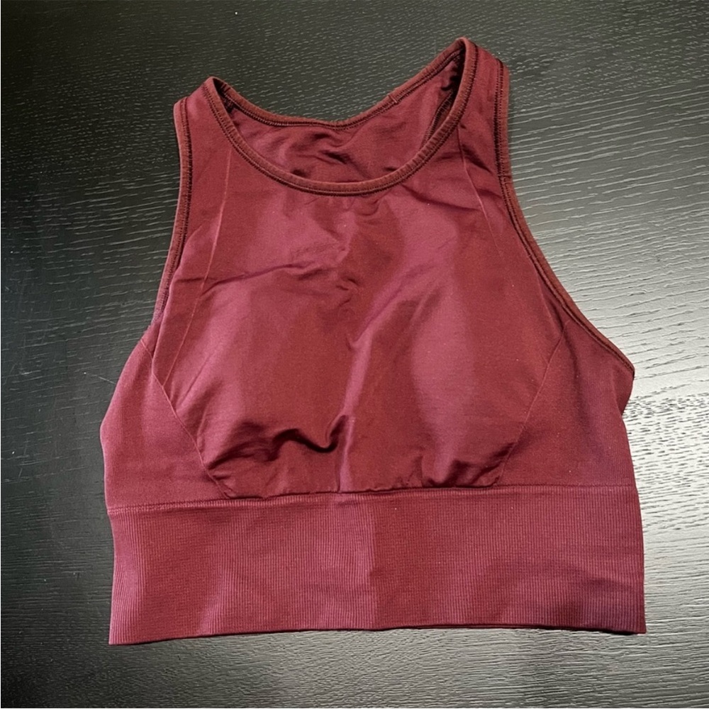 Lululemon Ebb to Train Long Line Bra Garnet Size 6 B/C